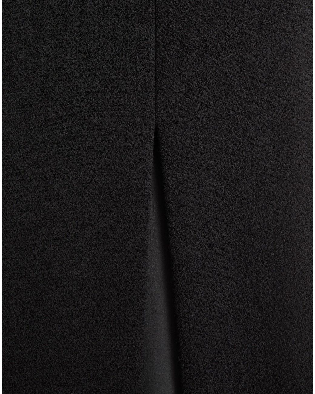 Valentino Black Side Slit Midi Skirt