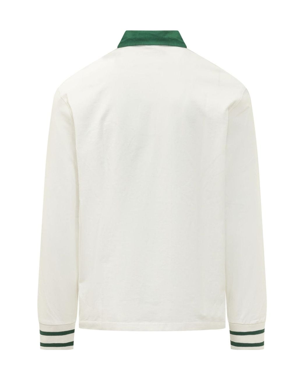 Drole de Monsieur White Drôle De Monsieur Slogan Long-Sleeved Polo Shirt for men