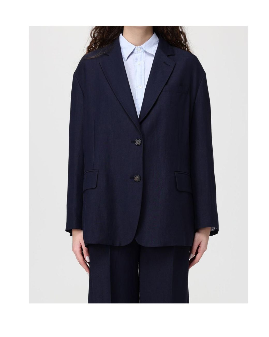 Brunello Cucinelli Blue Single Breasted Blazer