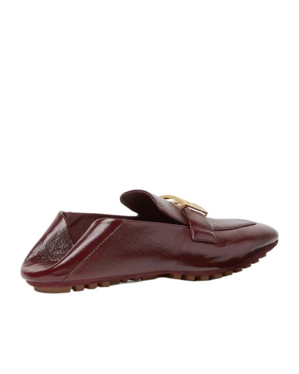 Fendi Brown Baguette Ff Buckle Loafers