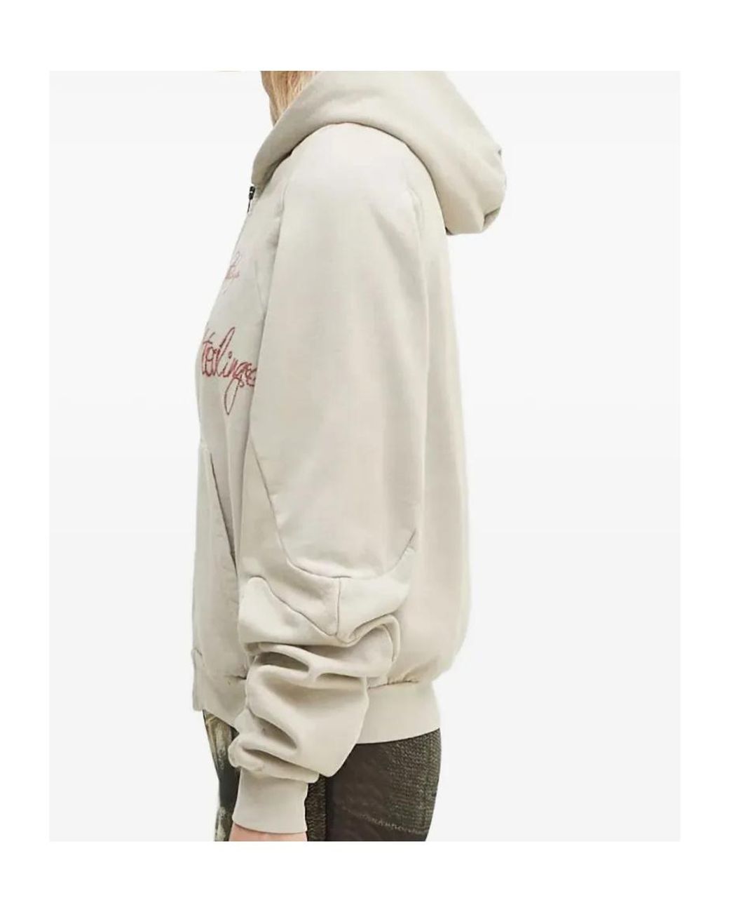OTTOLINGER Gray Embroidered Zip-Up Hoodie