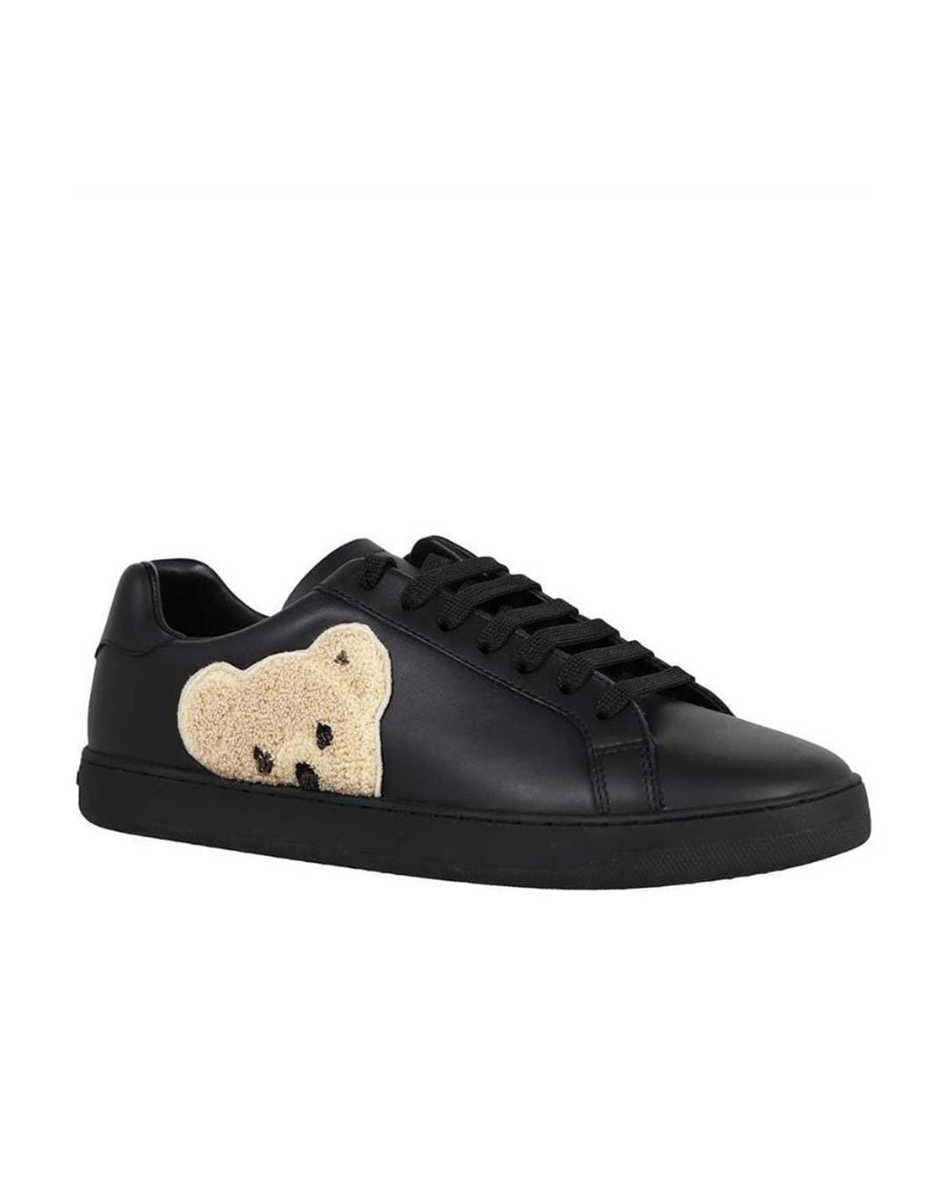Palm Angels Black New Teddy Bear Tennis Sneakers for men