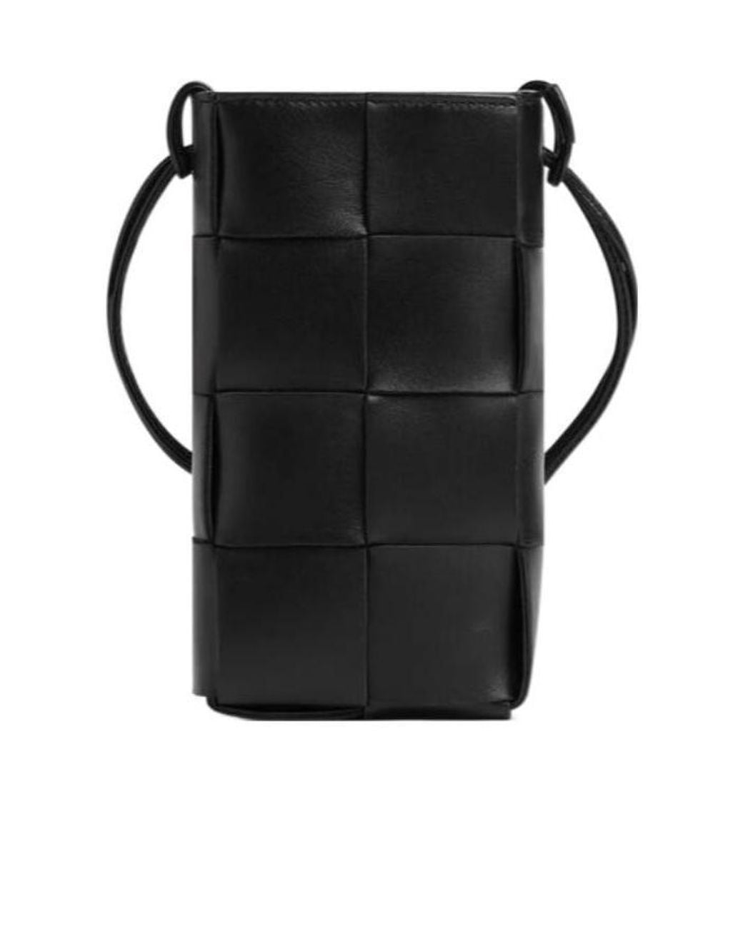 Bottega Veneta Black Woven Strap Phone Case