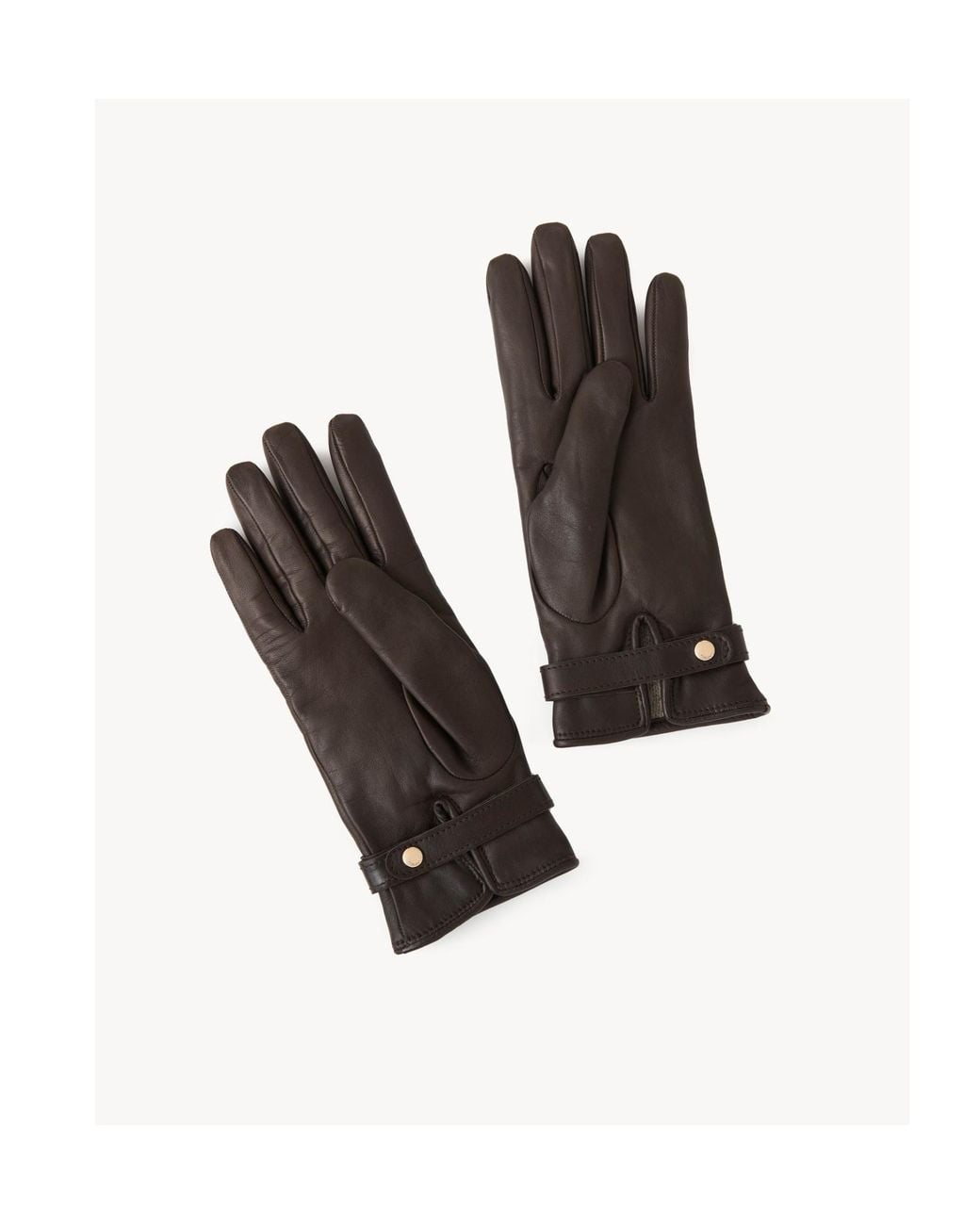 Chloé Black Logo Gloves