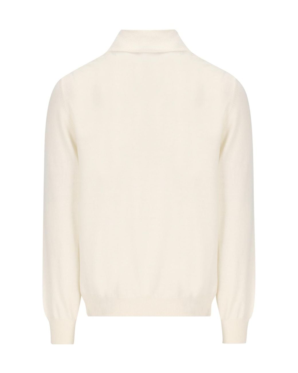 Tagliatore White Miles Mock-Neck Knitted Sweater for men