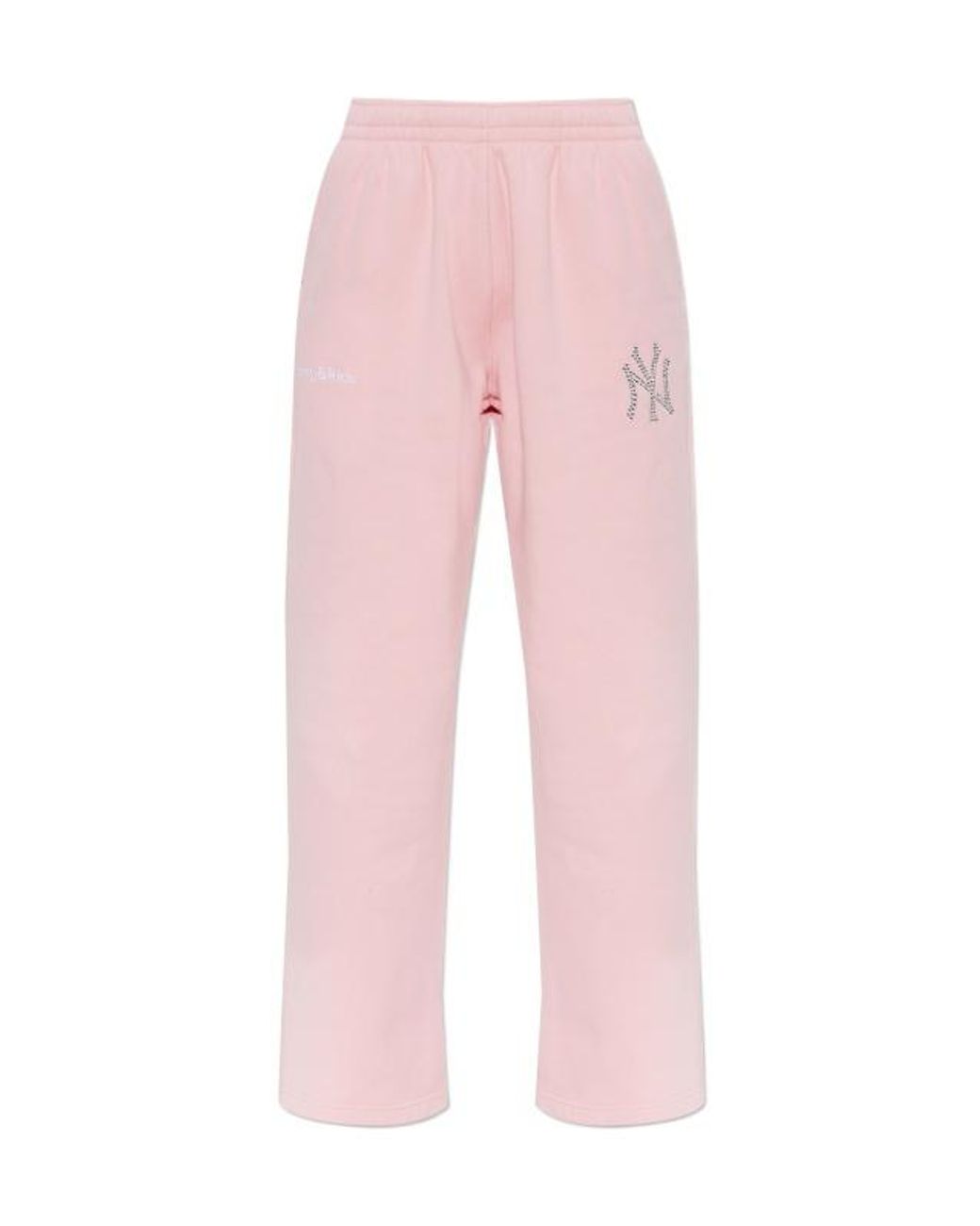 Sporty & Rich Pink Elastic-Waist Athletic Pants