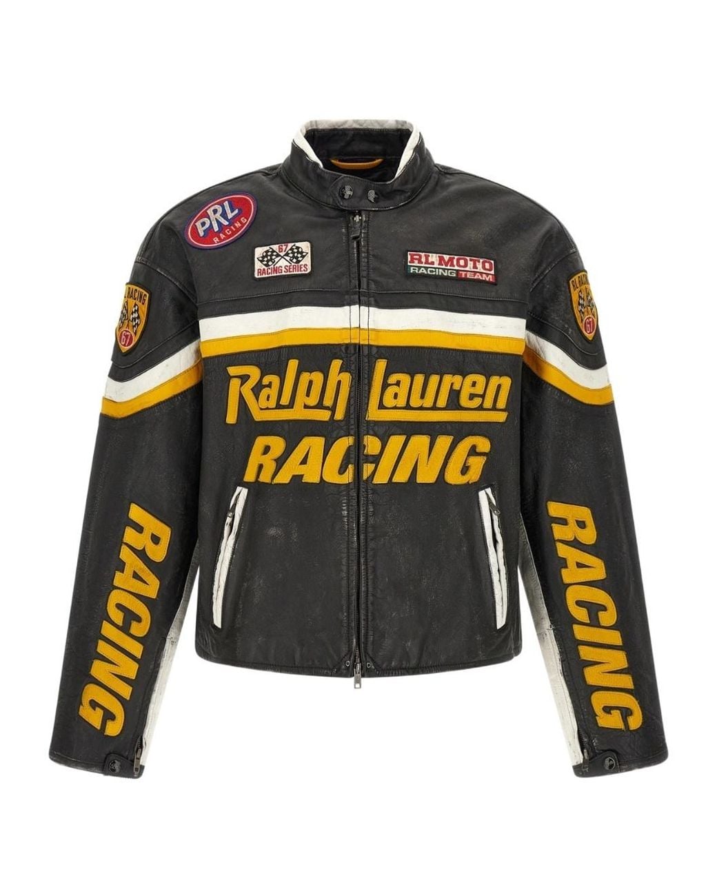 Polo Ralph Lauren Black Zipped Moto Jacket for men