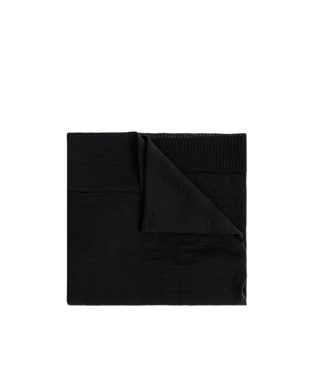 Lemaire Ribbed Knit Scarf in Black | Lyst