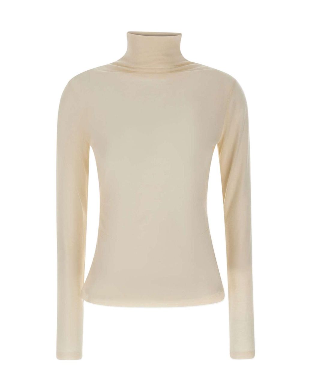 Boss White Boss High-Neck Jersey Top