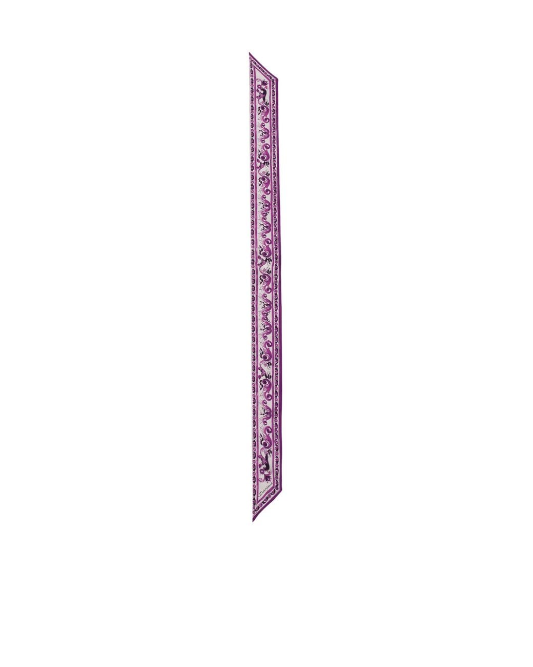 Dolce & Gabbana White Maiolica Printed Twill Headband