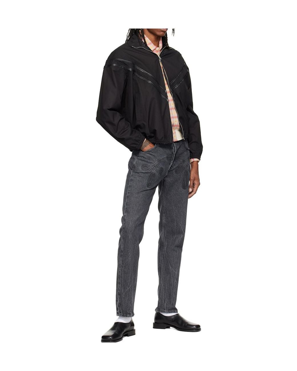 STEFAN COOKE Black Pinking Corded Jacket for men