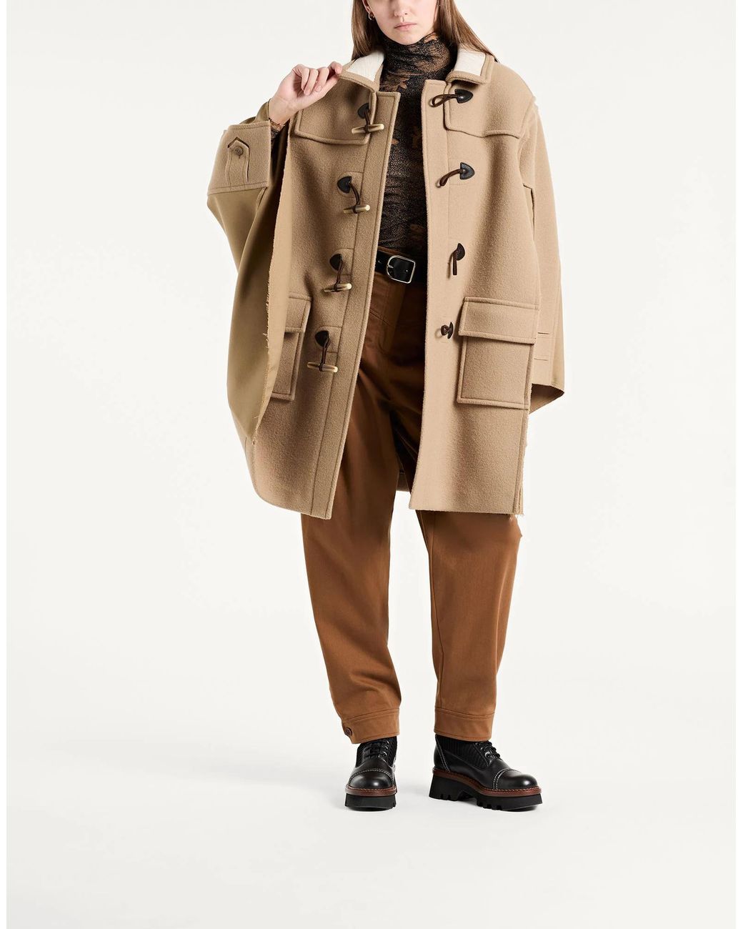 Maison Margiela Natural Solid-Color Wool Shawl