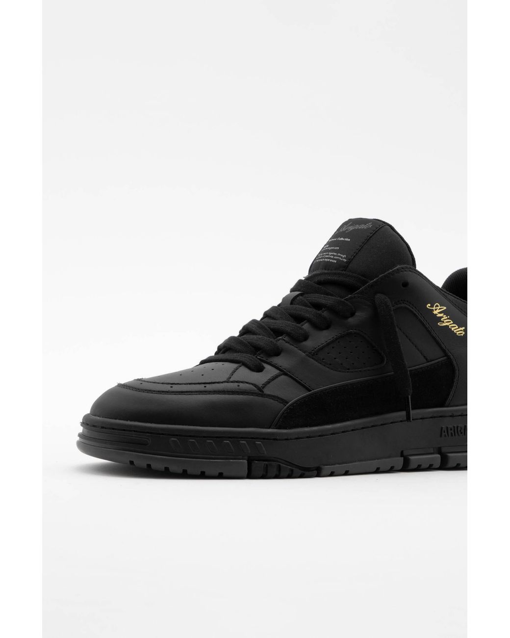 Axel Arigato Black Round Toe Mid-Top Sneakers for men