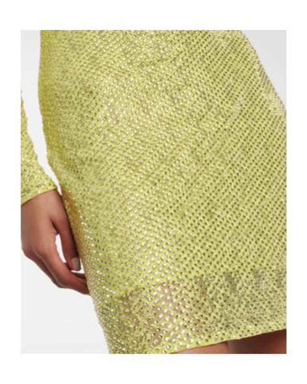 Stella McCartney Yellow Crystal-Embellished Minidress