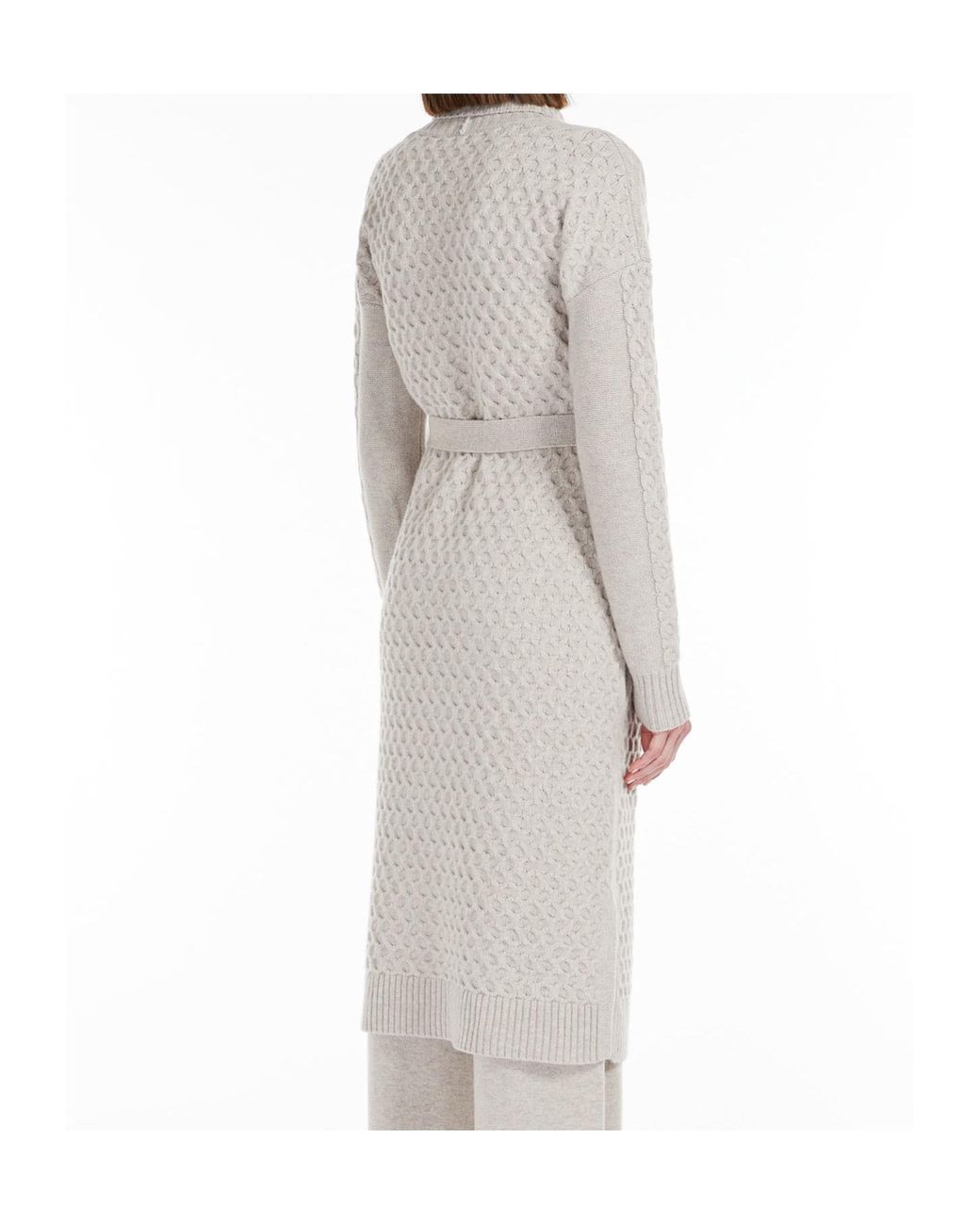 Max Mara White Wool And Cashmere Knitted Cardigan