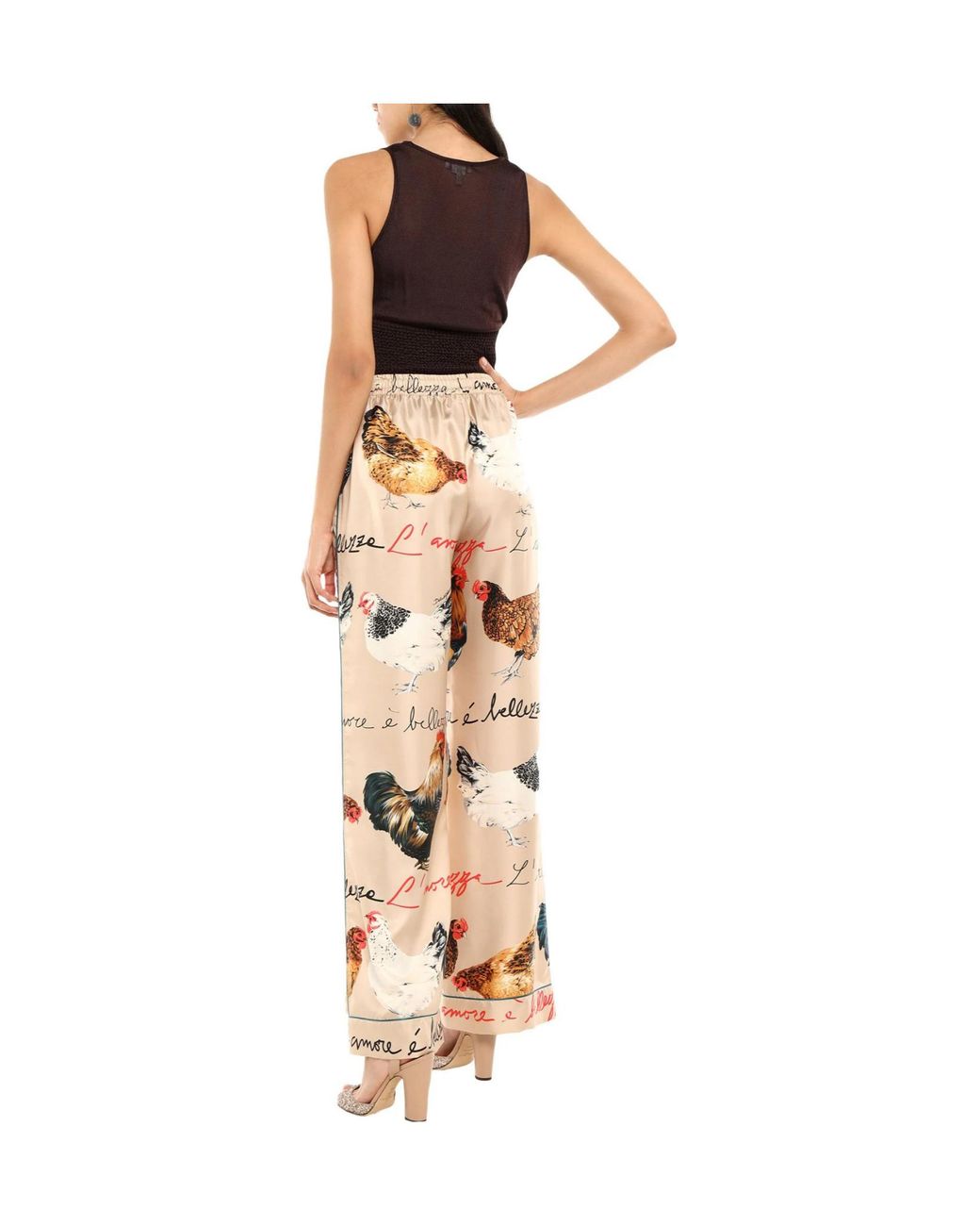 Dolce & Gabbana Natural Colorful Printed Casual Pants
