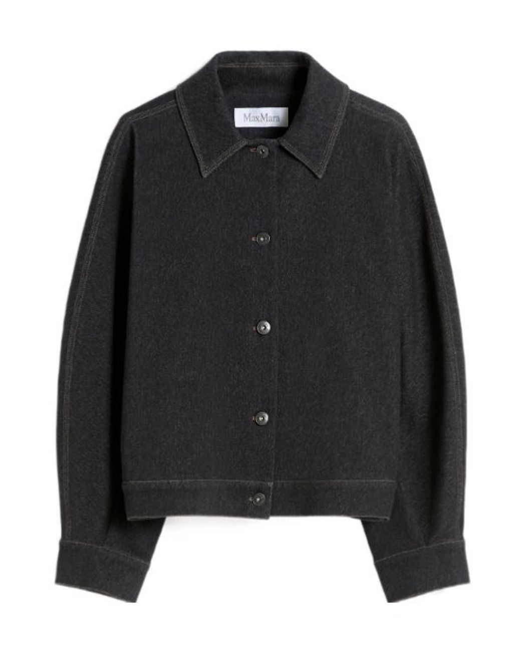 Max Mara Black Nettare Button-Up Denim Jacket