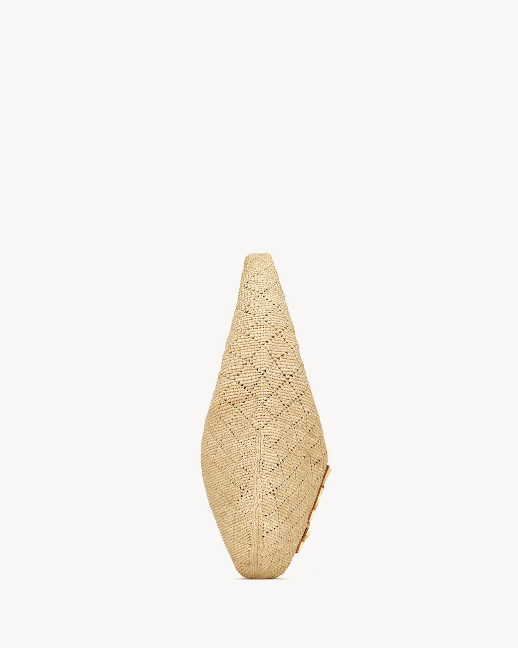 Saint Laurent Natural Icare Logo Plaque Hobo Bag