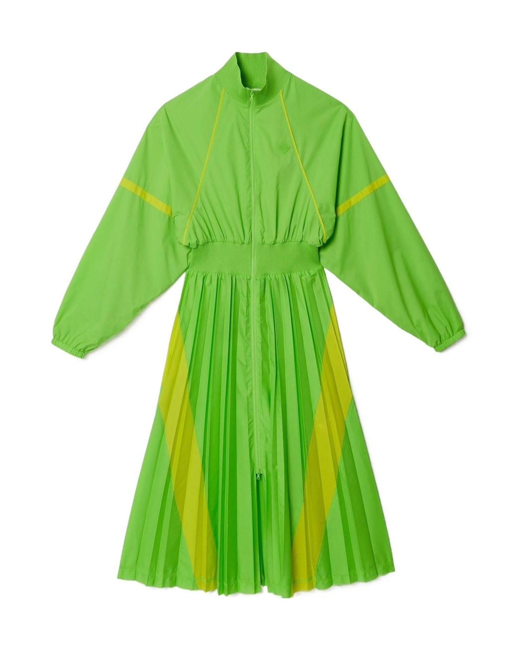 Lacoste Green Standcollar Longsleeve Dress