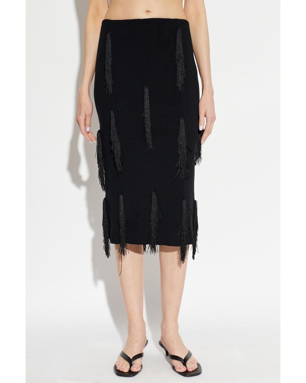 IRO Black Knee-Length Skirt