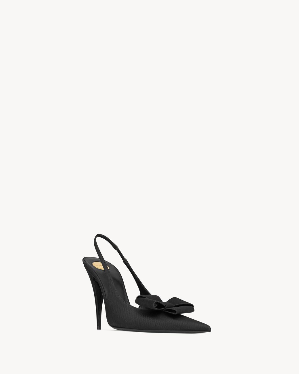 Saint Laurent White Tea Slingback Pumps