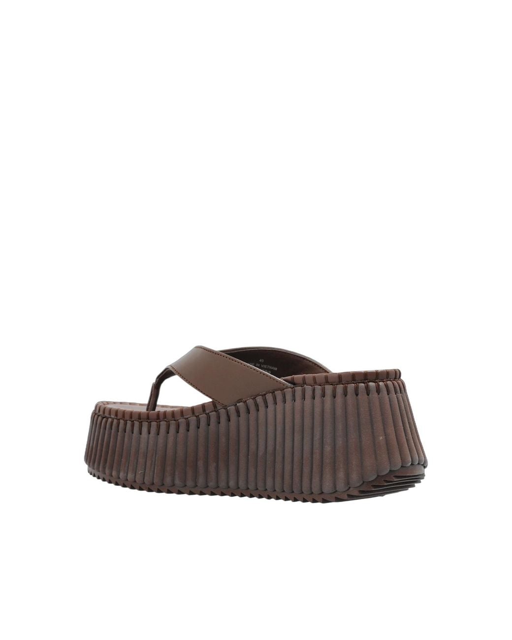 Chloé Brown Nama Platform Thong Sandals