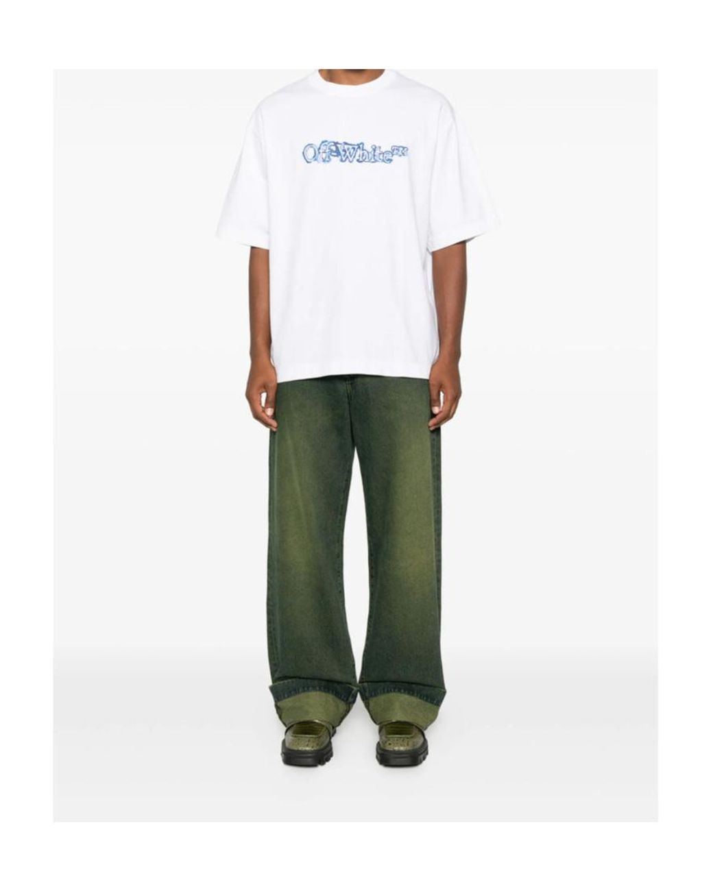 Off-White c/o Virgil Abloh White Cloudy Arrow Skate Crewneck T-Shirt for men