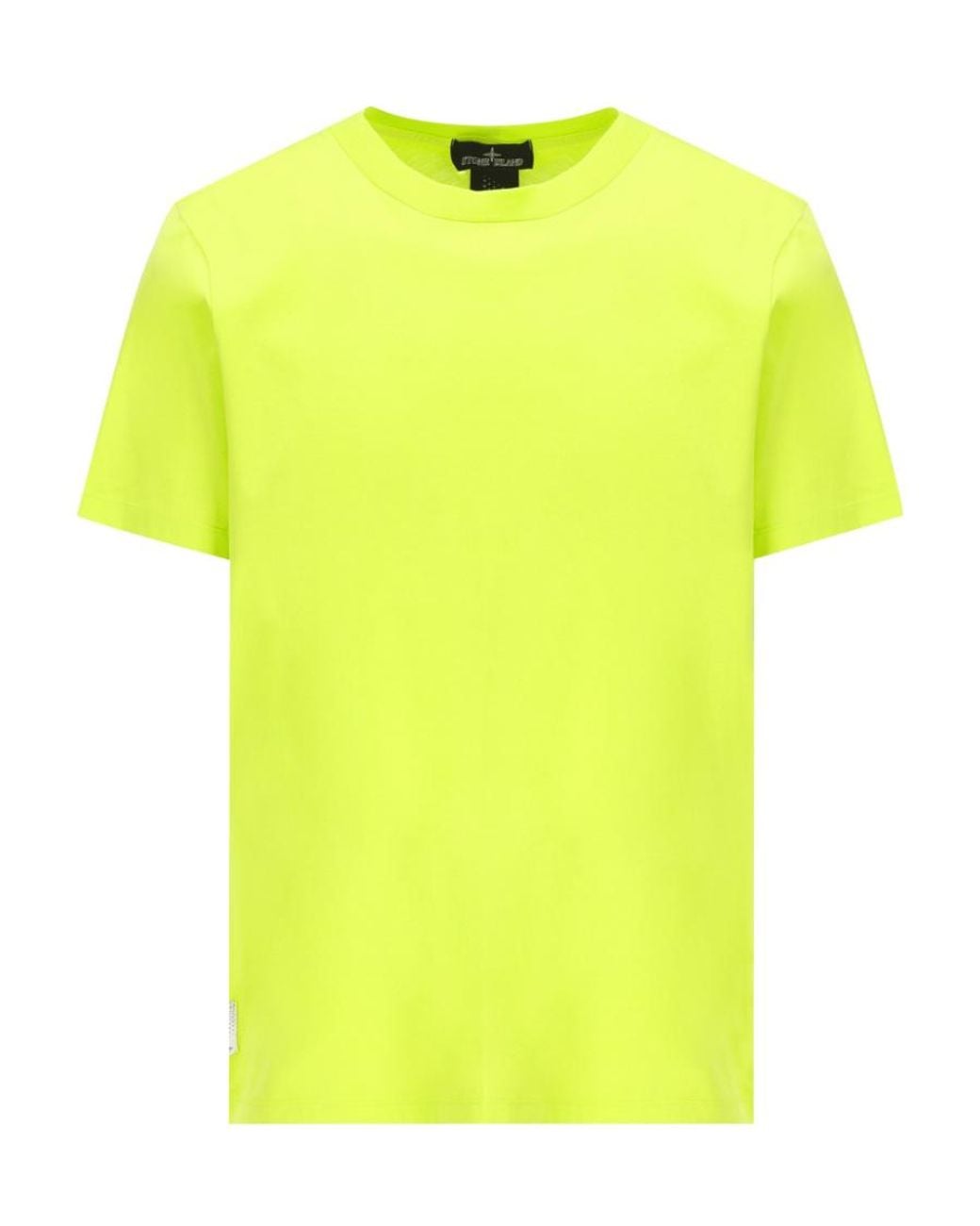 Stone Island Yellow Shadow Project Short-Sleeved Crewneck T-Shirt for men