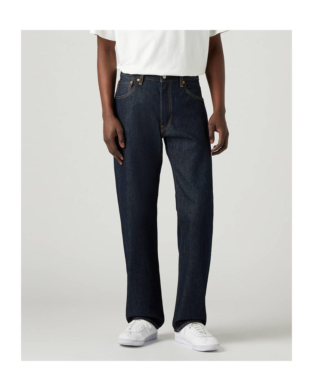 Levi's Blue 555 Relaxed Straight Trousers for men