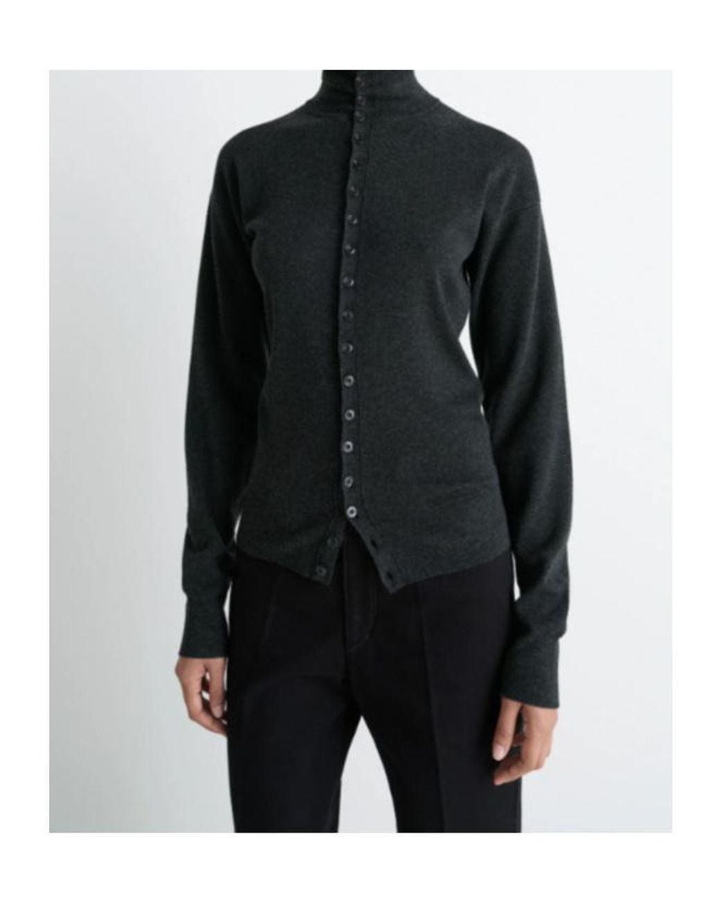 Lemaire Black Buttoned Fitted Cardigan