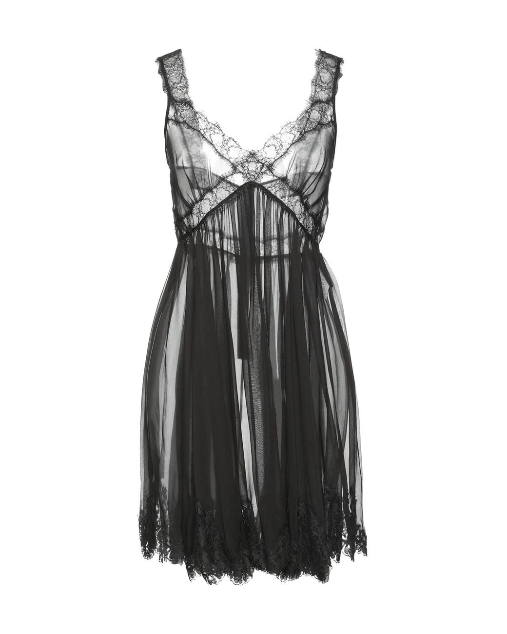 Dolce & Gabbana Black Sleeveless Chiffon Dress