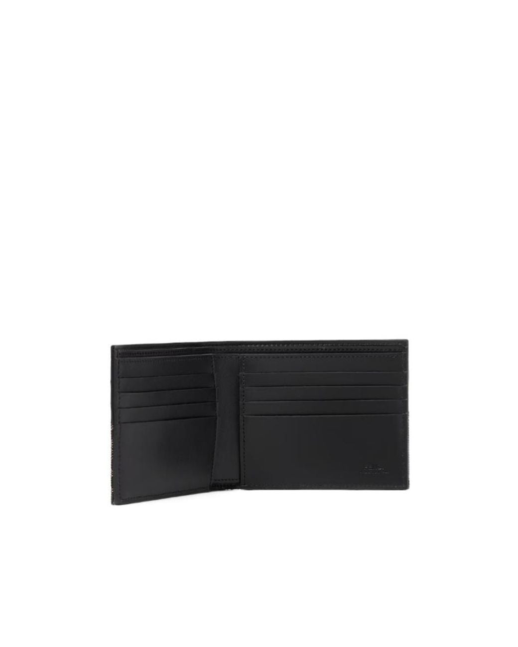 Fendi Black Ff Jacquard Bi-Fold Wallet for men