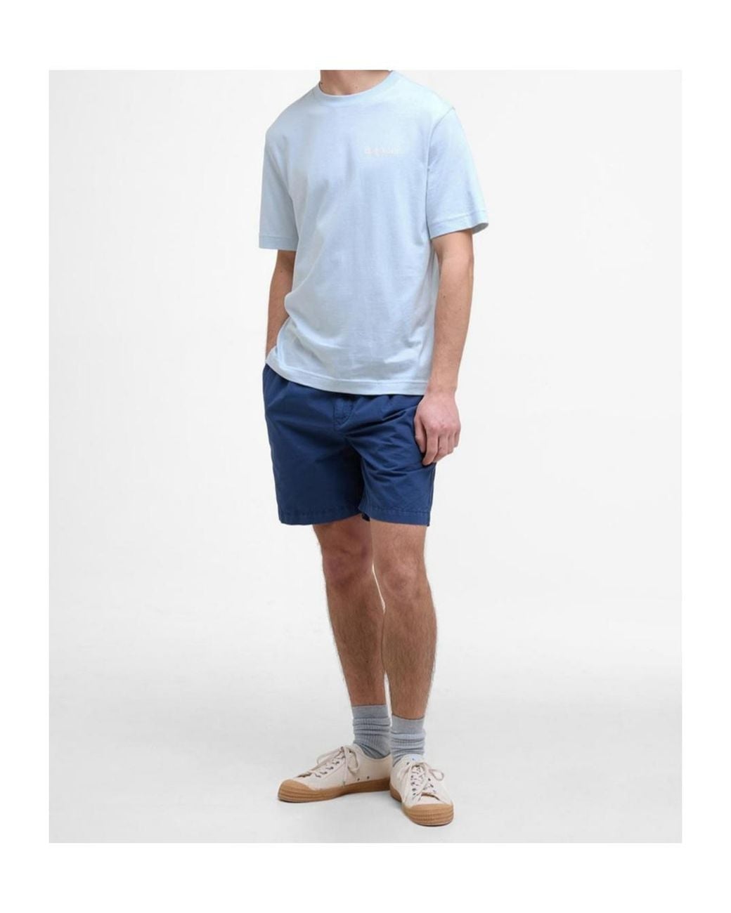 Barbour Blue Moonwell Crew Neck T-Shirt for men