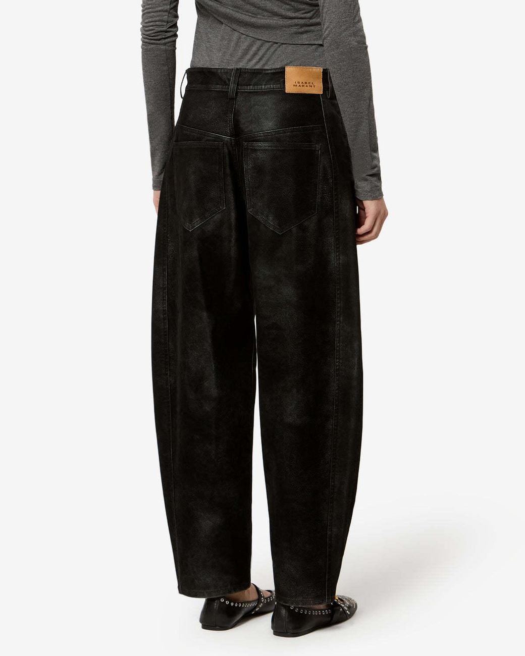 Isabel Marant Black Étoile Belky Straight-Leg Pants