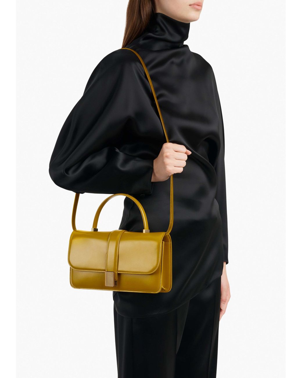 Khaite Yellow Blake Top-Handle Bag