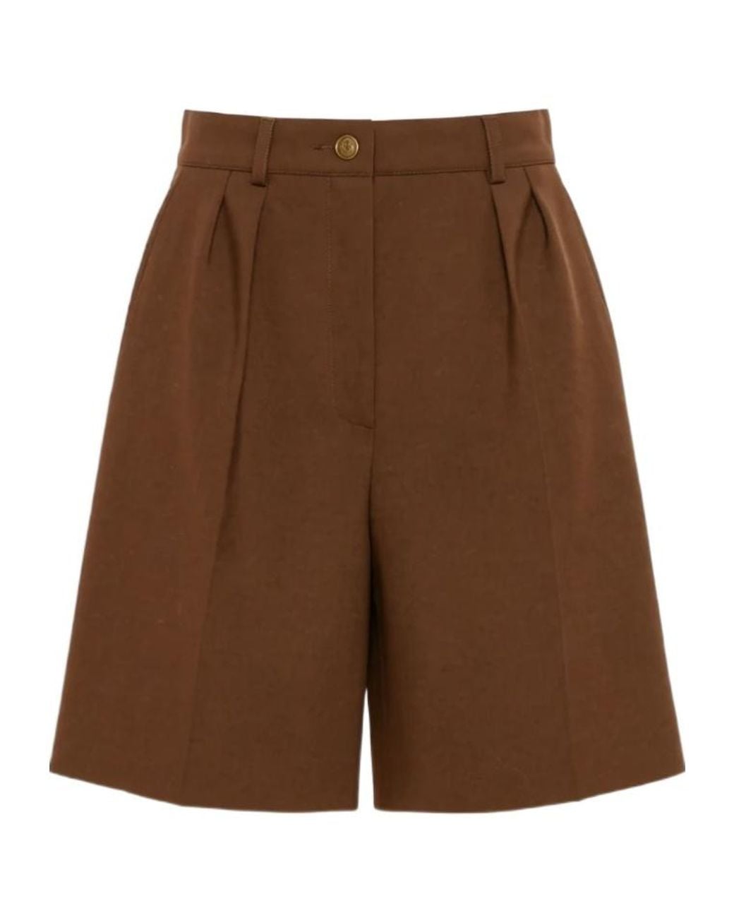 Max Mara Brown Wide-Leg Shorts