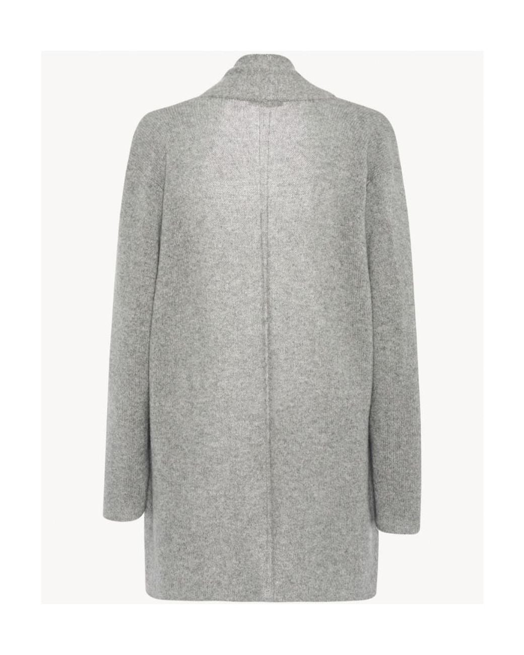 The Row Gray Cashmere Knitted Cardigan