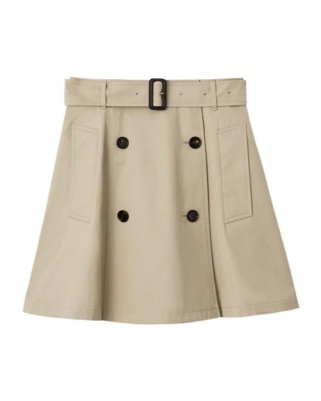Burberry Natural Gabardine Trench Mini Skirt