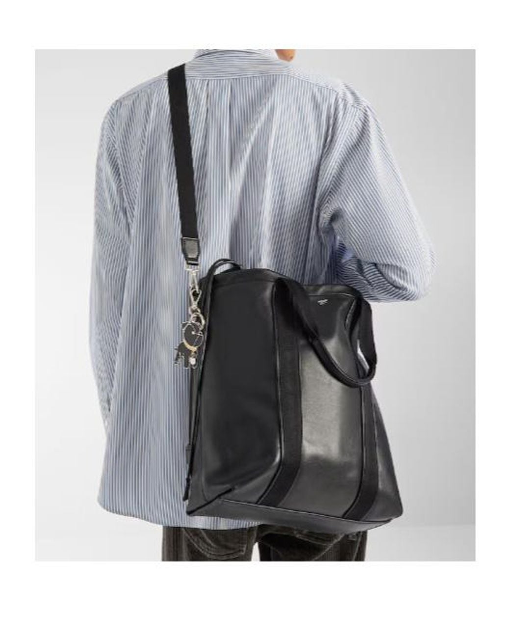 Fendi Black Flux Drawstring Tote Bag for men