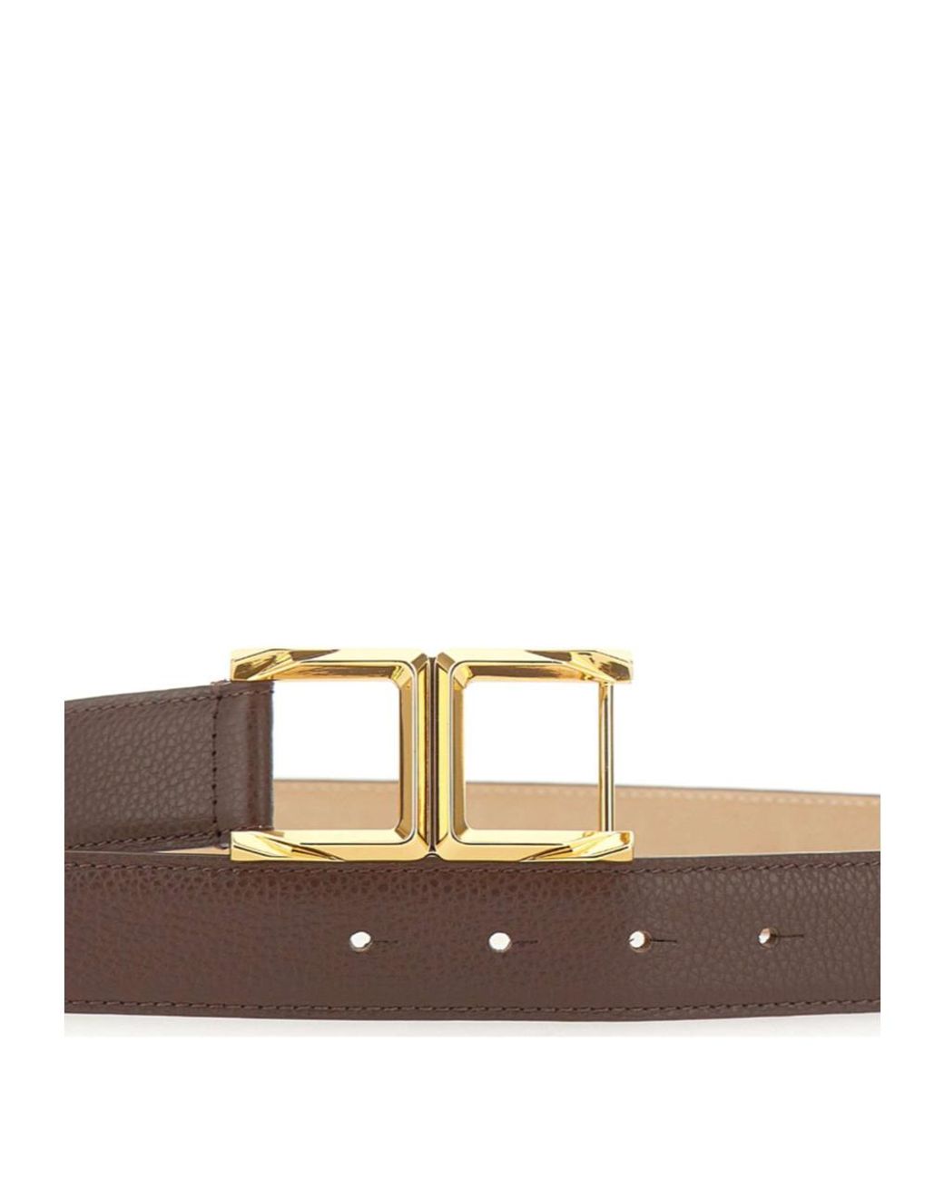 Elisabetta Franchi White Logo Buckle Belt