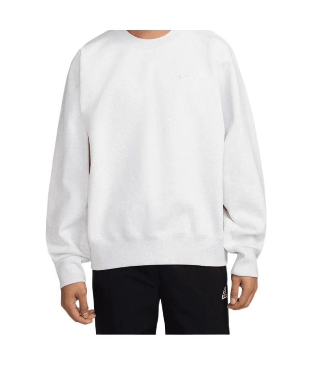 Nike White Embroidered-Logo Sweatshirt for men