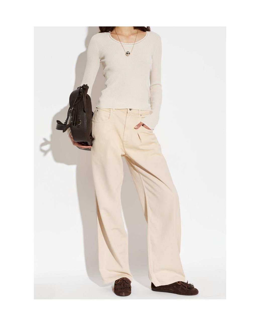 Isabel Marant Brown Lace-Up Loafers