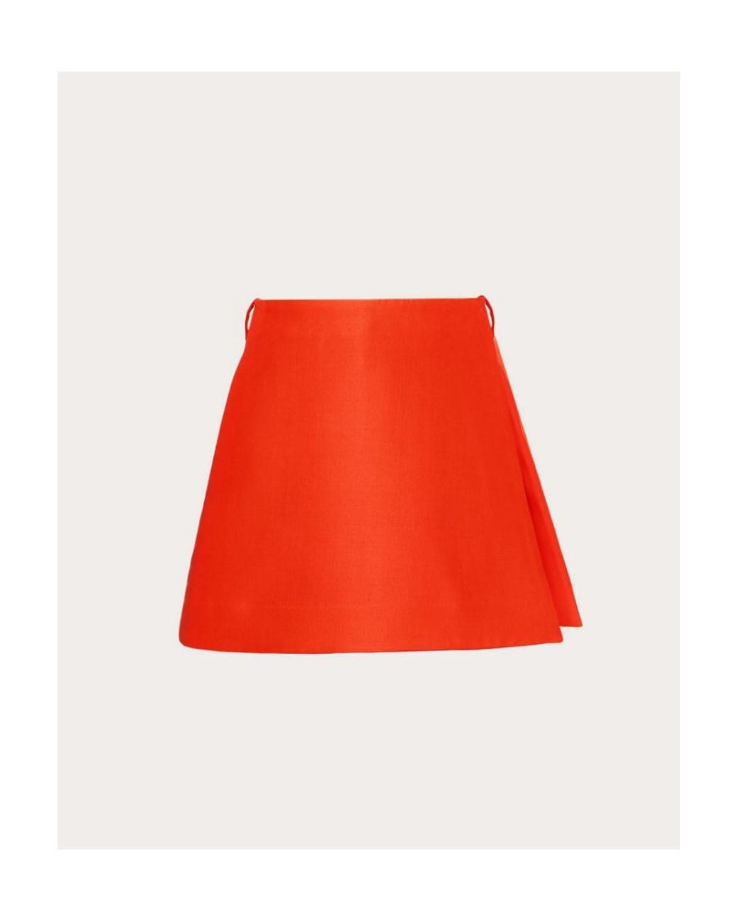 Valentino Red Stretch Crepe Haute Custom Skirt