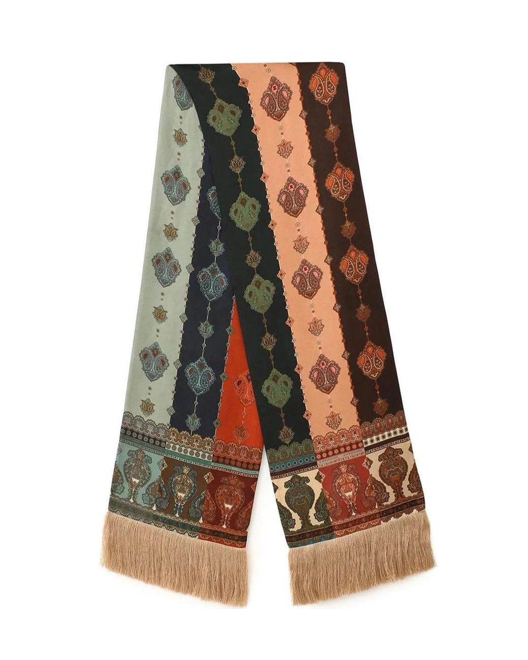 Zimmermann White Printed Tassel Shawl