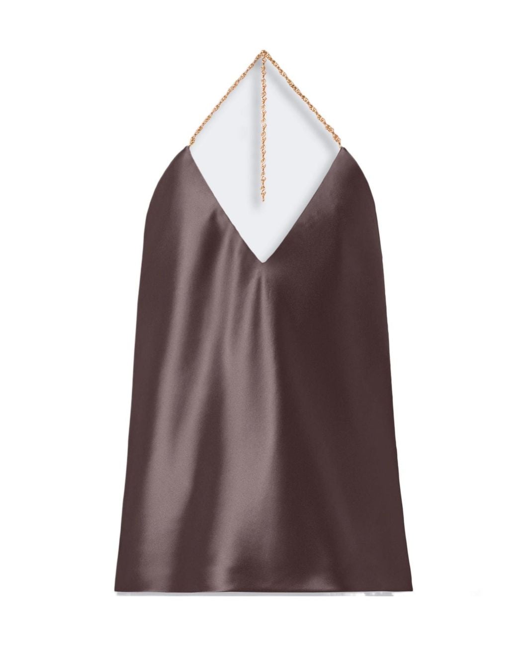 Sportmax Purple Spxpiombo V-Neck Chain-Strap Top