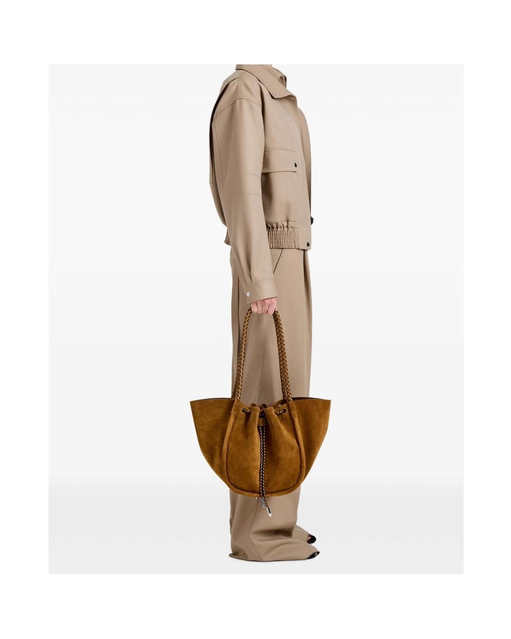 Proenza Schouler Brown Large Ruched Tote