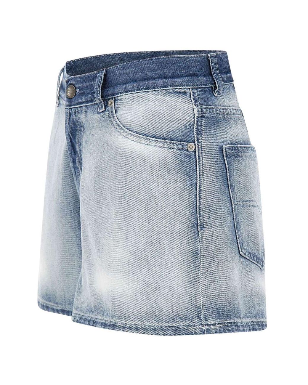 DIESEL Blue High-Rise Denim Shorts