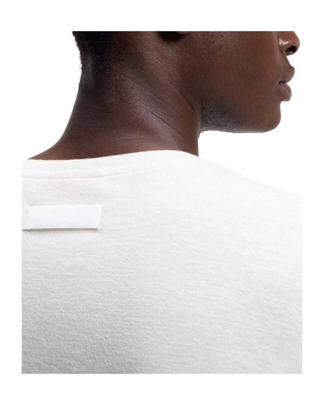 Boss White Solid Color T-Shirt for men