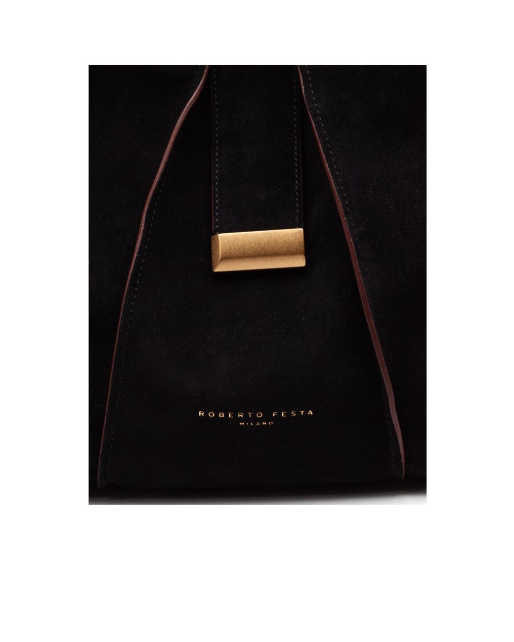 Roberto Festa Black Eloise Softy Tote Bag