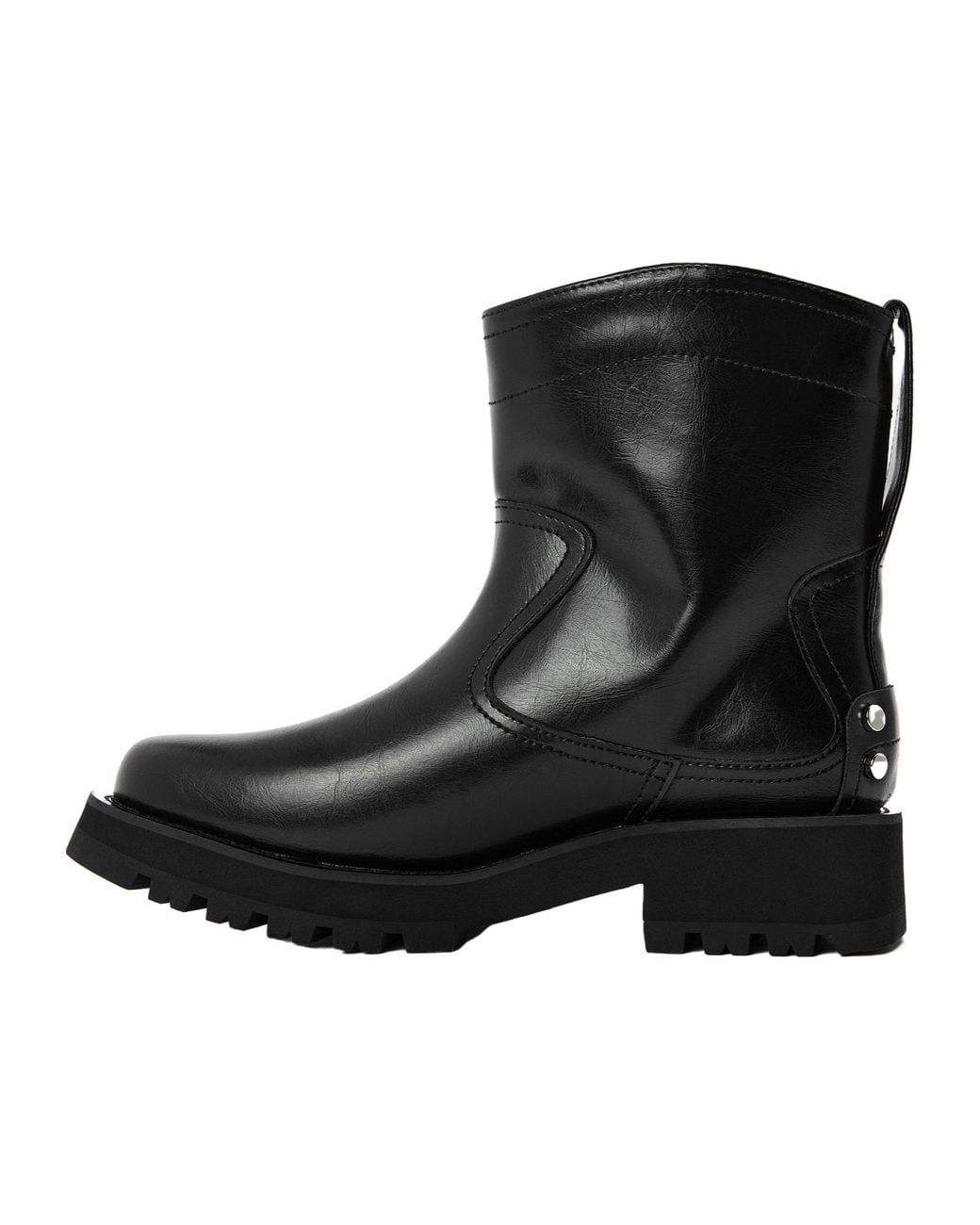Ganni Black Leather Ankle Boots